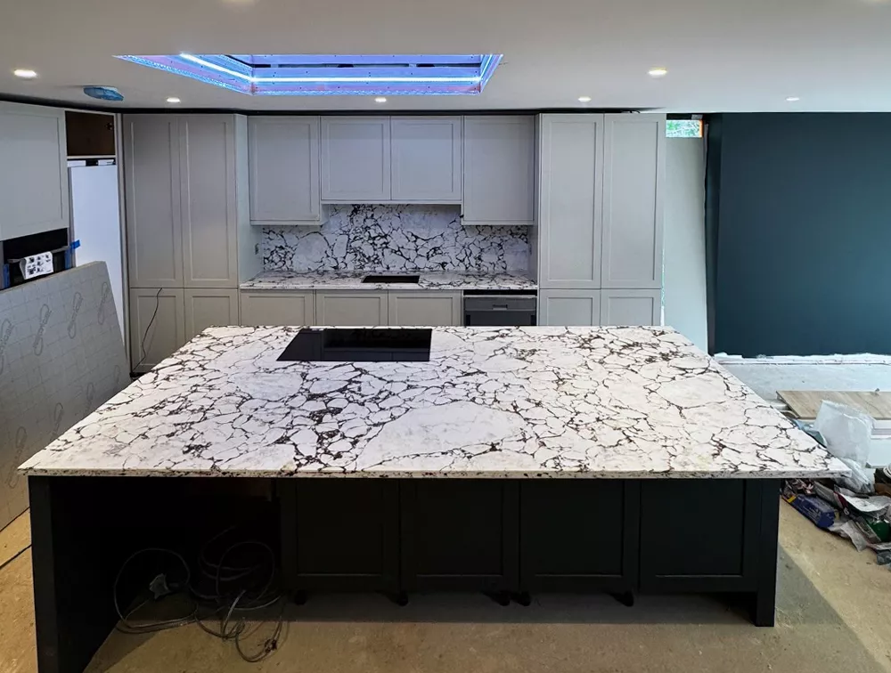 Luxury bespoke quartz, marble and granite surfaces from Aviva Stone Granite