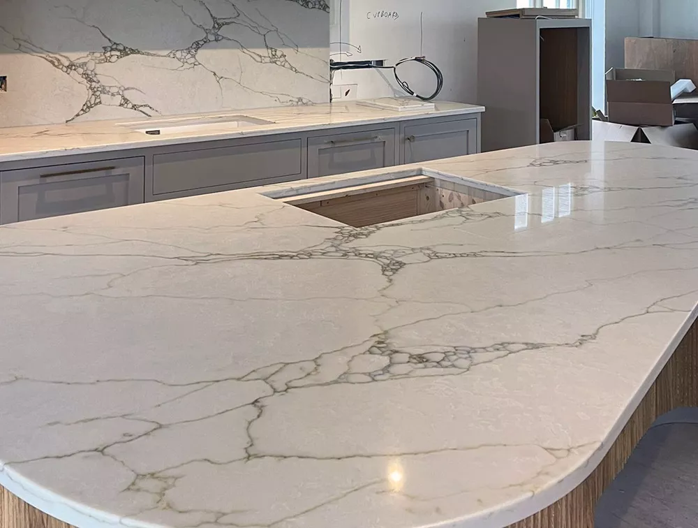 Bespoke quartz, marble and granite surfaces for kitchens, bathrooms and living spaces