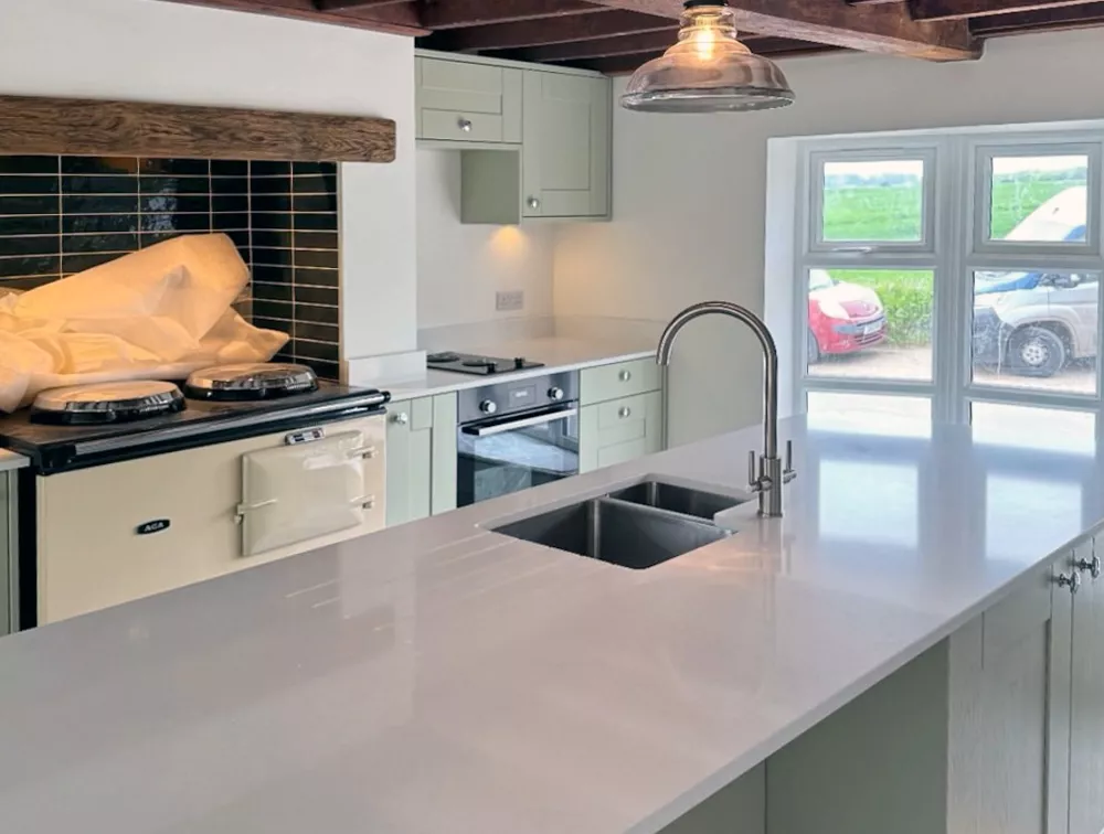 Bespoke quartz, marble and granite surfaces for kitchens, bathrooms and living spaces